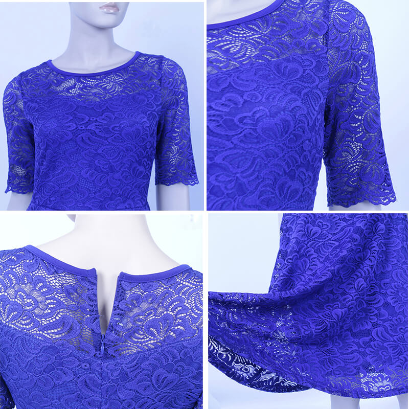 Vintage Party Dress Lace Half Sleeve Dress Women Plus Size Dress 2020 Fashion Dress